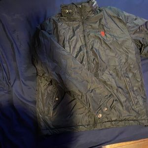 Men’s Polo size L jacket. Comfortable selling because he just doesn’t like it.